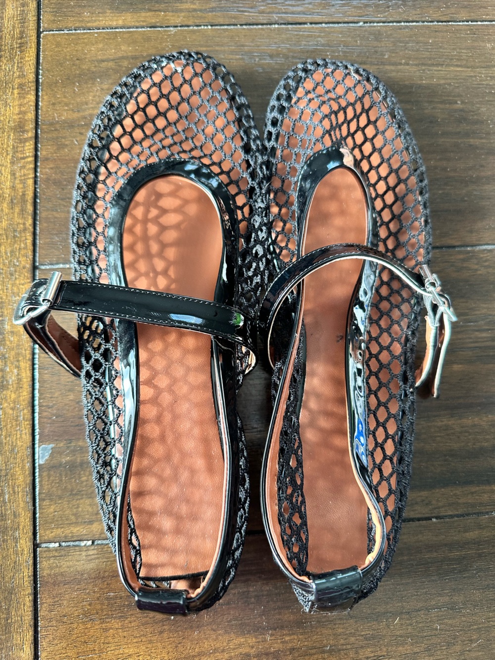 Black Mesh Mary Jane Flats - Women's Stylish Comfort
